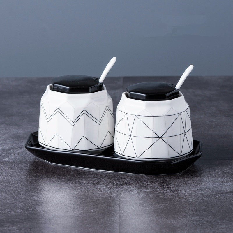 Ceramic seasoning jar set $33.24 Dana Fashion Style: Style3 Dana's Kitchen Material: Ceramic Can be loaded with seasoning type solid seasoning