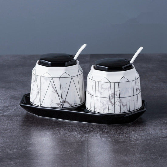 Ceramic seasoning jar set $33.24 Dana Fashion Style: Style1 Dana's Kitchen Material: Ceramic Can be loaded with seasoning type solid seasoning
