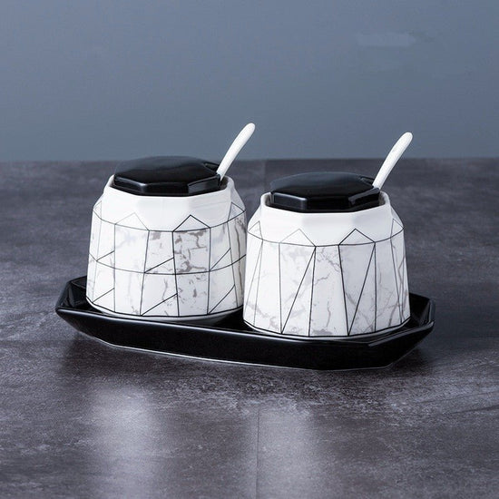 Ceramic seasoning jar set $33.24 Dana Fashion Style: Style2 Dana's Kitchen Material: Ceramic Can be loaded with seasoning type solid seasoning