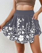 Women's Floral Print Loose Short Culottes - DanaFashionstore