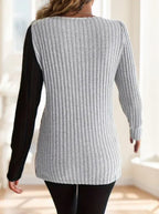 Women'S Casual Square Neck Long Sleeve Top - DanaFashionstore