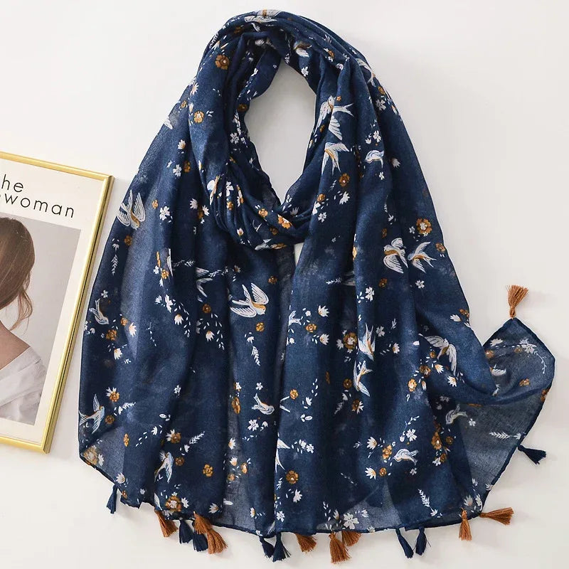 All-matching Tassel Decorative Shawl Cotton And Linen Feel Scarf - DanaFashionstore