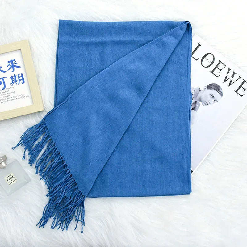 Annual Meeting Warm Cashmere Tassel Scarf - DanaFashionstore