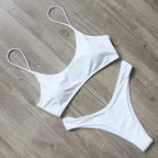 Women's Simple Clean Solid Color Bikini Swimsuit - DanaFashionstore
