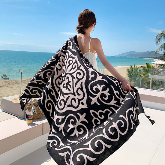 Sun-proof All-matching Shawl Beach Travel Dual-use Outdoor Beach Towel