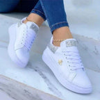 Platform Sneakers Lace-up White Low-top Casual Shoes - DanaFashionstore