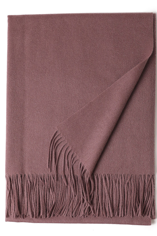 New Solid Color Wool Long Beard Warm Tassel Scarf Thick