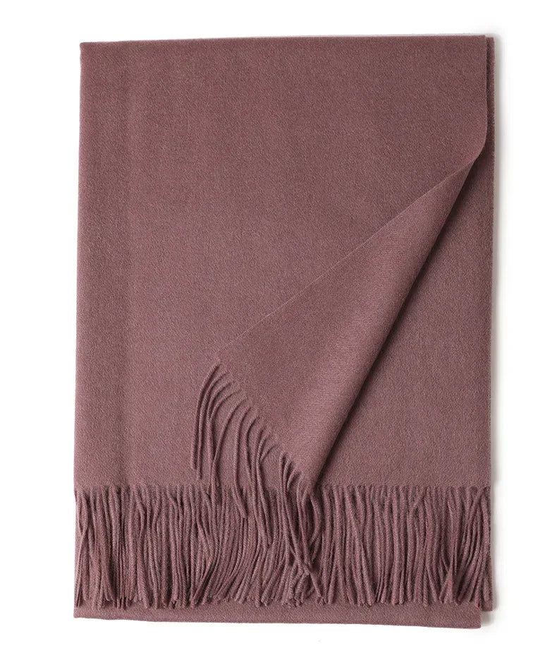 New Solid Color Wool Long Beard Warm Tassel Scarf Thick - DanaFashionstore