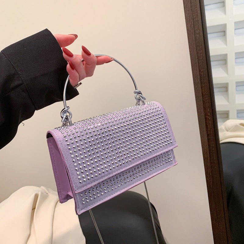 Chain Shoulder Bag Trendy Simple $25.00 Dana Fashion Color: Purple Women's Bags Product information: Lining texture: synthetic leather Applicable scenarios: Daily matching Color: black, silver, Rose Red, colorful, pink, purple Outer bag type: Sandwich poc