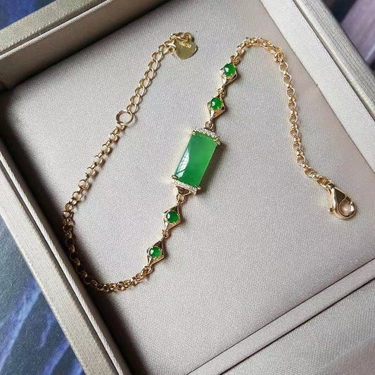 Chalcedony Brand Bracelet Female Yang Green Jade Tube Matching $30.28 Dana Fashion Color: Rose Gold Material: Copper Women's Accessories Product information: Color: rose gold Style: Women's Material: Copper Style: Retro Packing list: Copper bracelet * 1 P