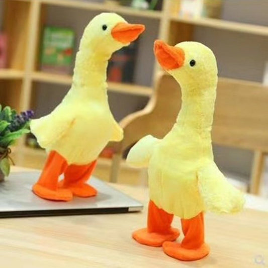 Charging Neck Lifting Singing Little Yellow Duck Toy $35.51 Dana Fashion Color: Yellow A Size: 30cm Toys & Hobbies Overview: Talking Repeat Duck Plush Toys Cartoon Restaurant Chicken Duck Doll Christmas Birthday Educational Toy for Children Gifts Specific
