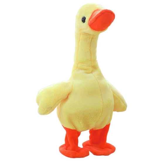 Charging Neck Lifting Singing Little Yellow Duck Toy $35.51 Dana Fashion Color: Yellow A Size: 30cm Toys & Hobbies Overview: Talking Repeat Duck Plush Toys Cartoon Restaurant Chicken Duck Doll Christmas Birthday Educational Toy for Children Gifts Specific