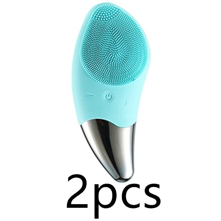 Charging silicone cleansing instrument $69.90 Dana Fashion Color: Green2pcs Beauty Tools Product size: 131.2*56 mm Packing size: 150*93*35MM Material; silicone