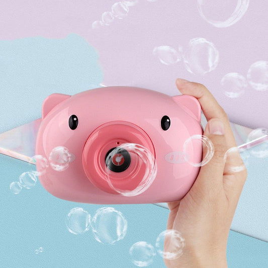 child Bubble machine camera $26.95 Dana Fashion Color: Blue dolphin Baby & Mother Material: Plastic/Plastic Packing method: color box, pp bag Ability training: vision, hand-eye coordination, interactive toys, parent-child communication Is there an animati
