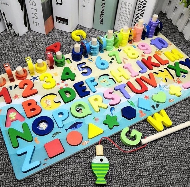 Children 3D Alphabet Number Puzzle Baby Colorful Geometric Digital Letter Educational Toy $33.04 Dana Fashion Color: Six in one board quantity: Q1pc Toys & Hobbies Overview: Let your baby know the numbers, letters and colors on the puzzle, then take out a