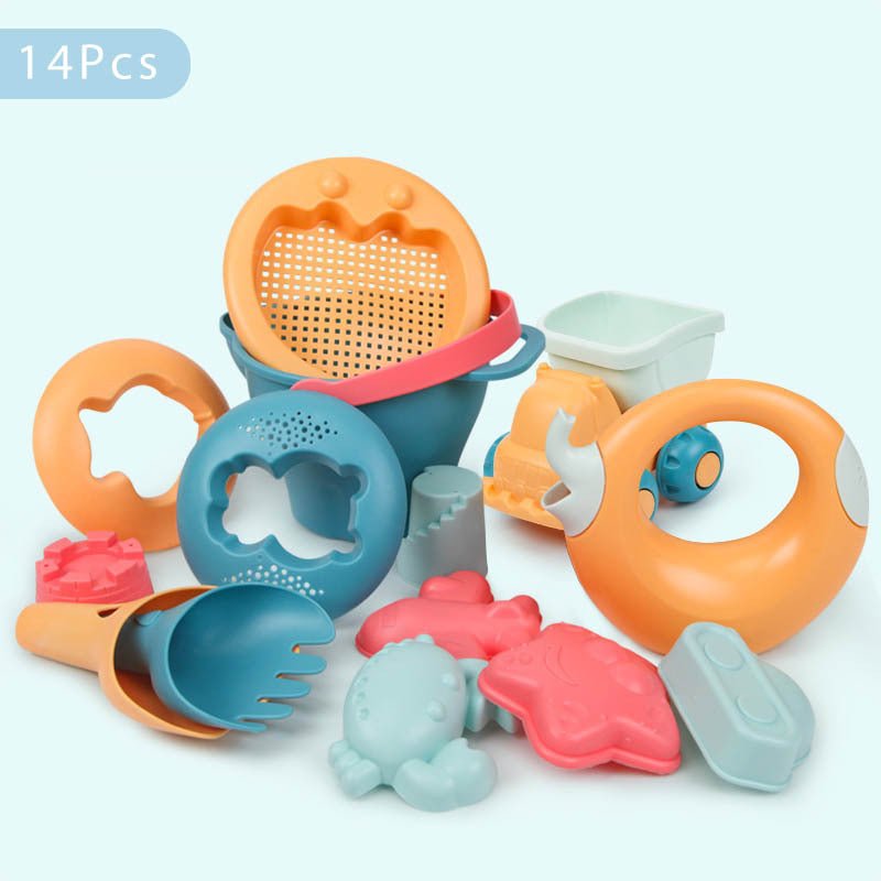 Children's beach toys $33.87 Dana Fashion Style: 14pcs Toys & Hobbies Name: beach toy net bag Suitable for: Summer Beach Warning: keep away from the fire Choice item: Children's beach toys Color: seven color selection