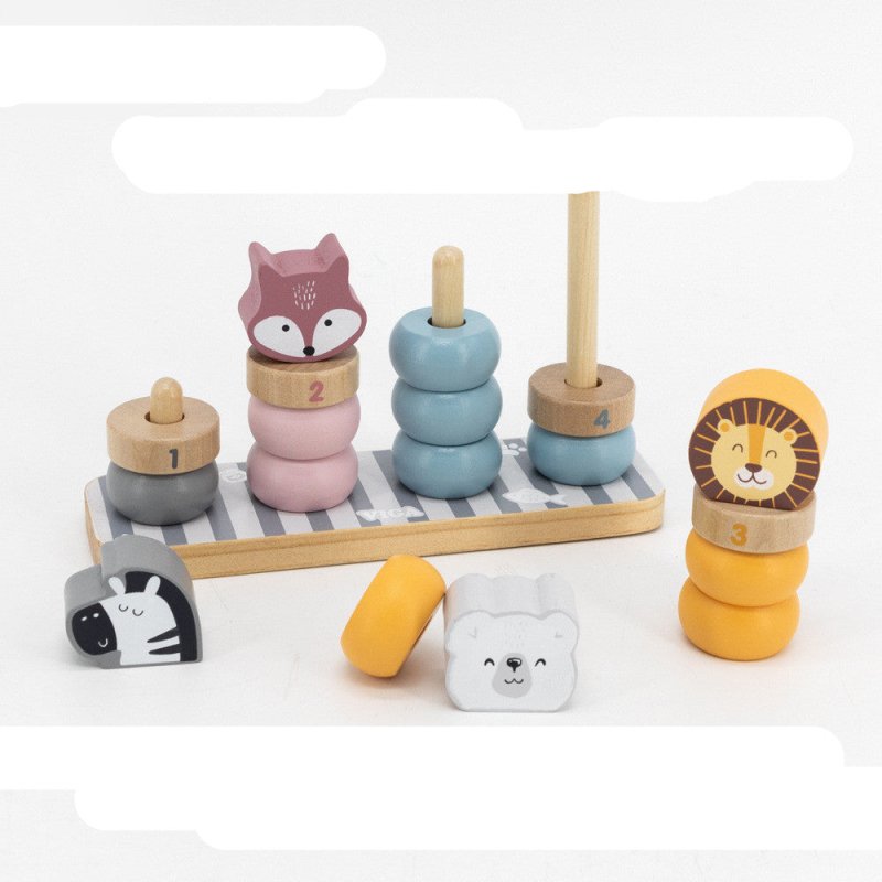 Children's building block toys $54.74 Dana Fashion Color: Color Toys & Hobbies Product name: animal beaded Product material: pine wood, lotus wood Applicable age: 2 years old and above Paint raw materials: water-based paint Product color: Nordic style