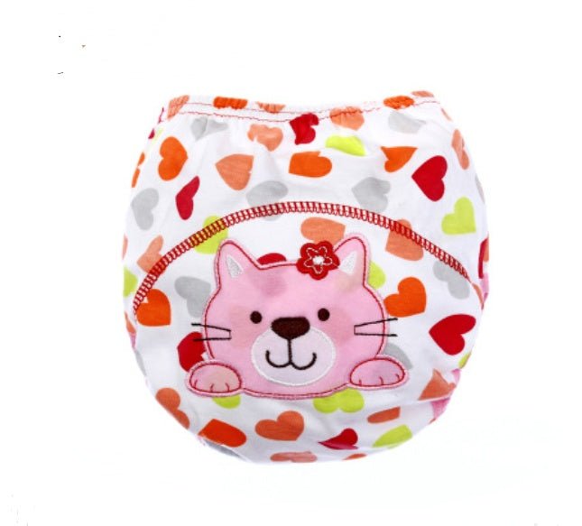 Children's cartoon diaper pants baby learning pants infant cotton breathable training pants washable diapers $10.41 Dana Fashion Color: B Size: 100cm Baby Clothing Material: cotton Underwear underwear category: study pants