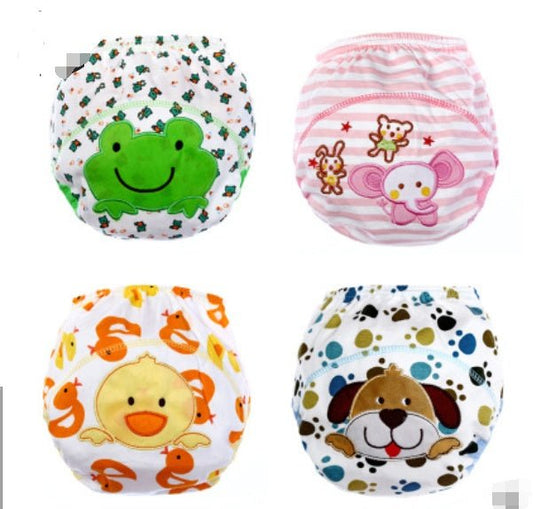Children's cartoon diaper pants baby learning pants infant cotton breathable training pants washable diapers $10.41 Dana Fashion Color: A Size: 100cm Baby Clothing Material: cotton Underwear underwear category: study pants