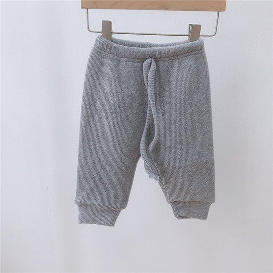 Children's Casual Pants Plus Cashmere Autumn And Winter Clothes $45.23 Dana Fashion Color: Browngrey Size: 66cm Baby Clothing Product information: Style: Korean Fabric name: Knitting Security level: Class A Length: trousers Main fabric composition: cotton