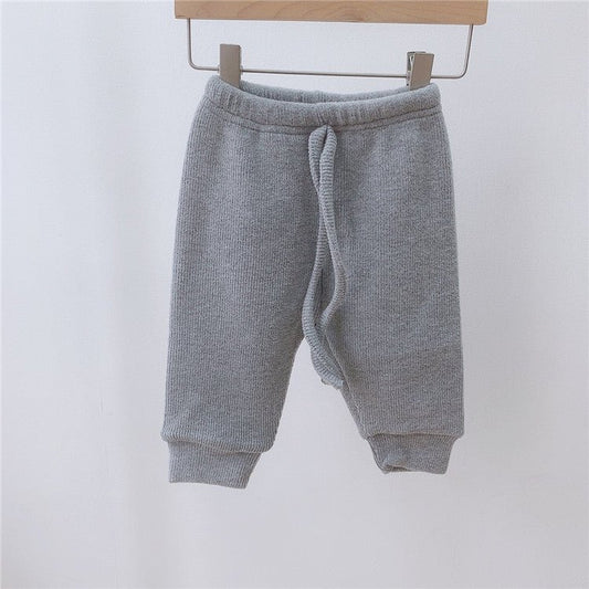 Children's Casual Pants Plus Cashmere Autumn And Winter Clothes $45.23 Dana Fashion Color: Browngrey Size: 66cm Baby Clothing Product information: Style: Korean Fabric name: Knitting Security level: Class A Length: trousers Main fabric composition: cotton
