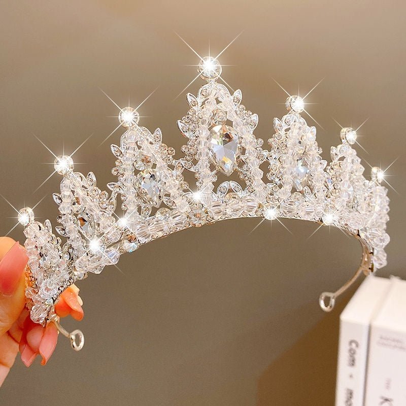 Children's Children's Crown Headdress Girls Princess Crown Hair Clip $23.50 Dana Fashion Color: 23Siwen Women's Accessories Product information: Pattern: Cross/Crown/Roman numerals Treatment Process: Electroplating Type: Hair accessories suit Color: 1# di