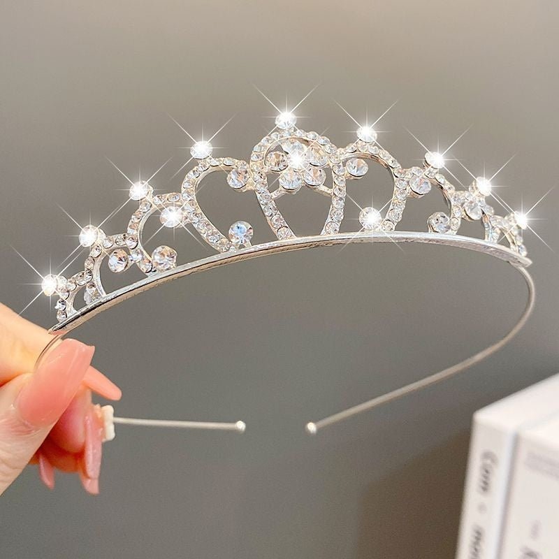 Children's Children's Crown Headdress Girls Princess Crown Hair Clip $23.50 Dana Fashion Color: 12Xinman Women's Accessories Product information: Pattern: Cross/Crown/Roman numerals Treatment Process: Electroplating Type: Hair accessories suit Color: 1# d