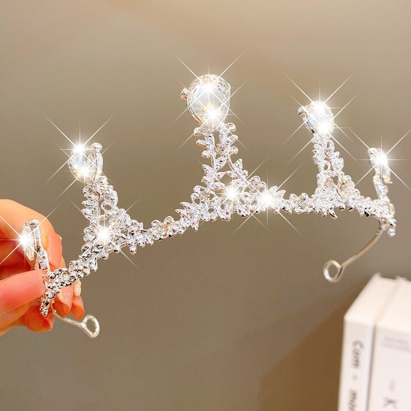 Children's Children's Crown Headdress Girls Princess Crown Hair Clip $23.50 Dana Fashion Color: 28Yufu Women's Accessories Product information: Pattern: Cross/Crown/Roman numerals Treatment Process: Electroplating Type: Hair accessories suit Color: 1# dia