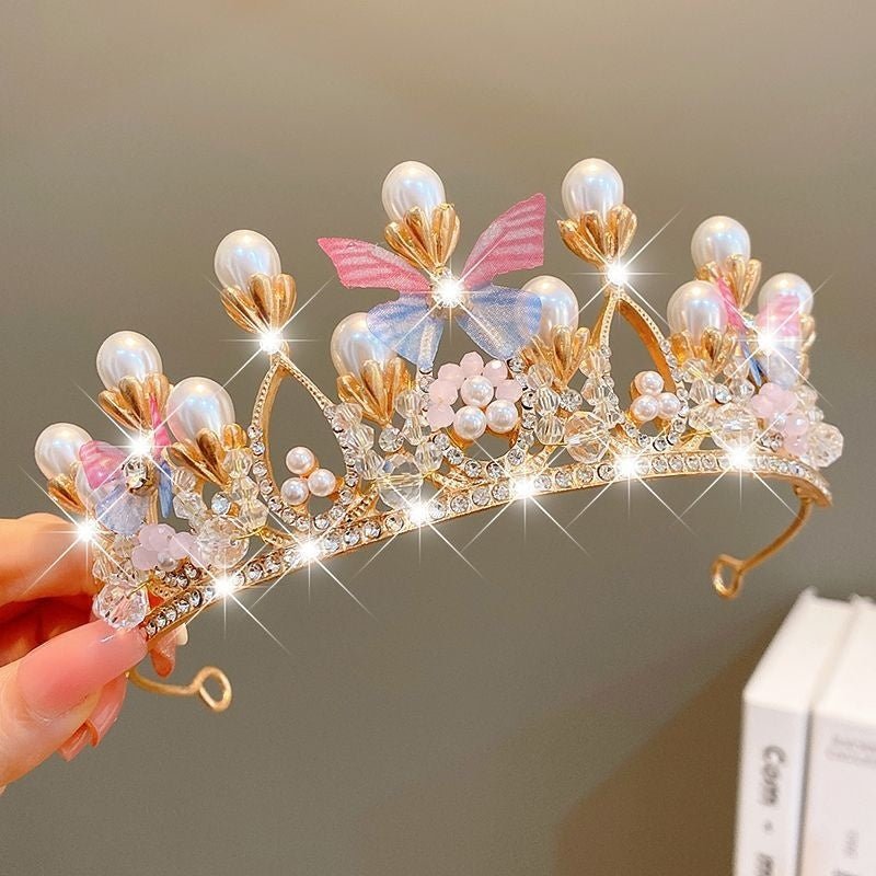 Children's Children's Crown Headdress Girls Princess Crown Hair Clip $23.50 Dana Fashion Color: 18Miaonan Butterfly Dance Women's Accessories Product information: Pattern: Cross/Crown/Roman numerals Treatment Process: Electroplating Type: Hair accessories