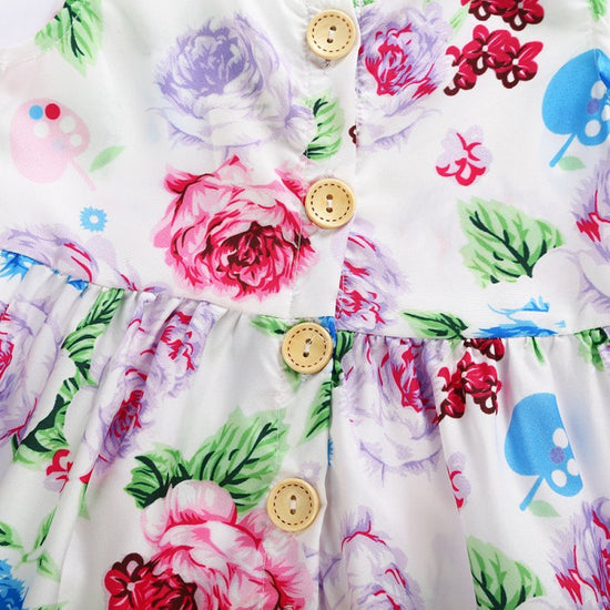 Children's Dress European And American Princess Skirt Girl Dress $16.77 Dana Fashion Color: White Child size: 100cm Baby Clothing Product Information: Main fabric composition: cotton Main fabric component content: 100 Applicable gender: female Size Inform