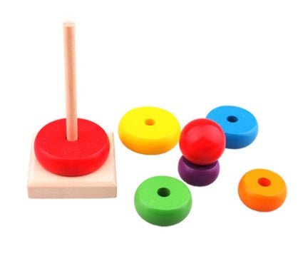 Children's educational wooden toys Rainbow Tower Jenga Stacks high $14.49 Dana Fashion default: default Toys & Hobbies Material:Wooden Color:As the picture shows Size:14.5cm * 6.5cm * 6.5cm/5.71