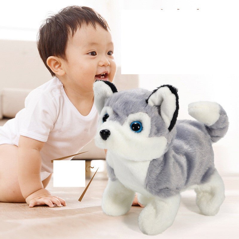 Children's Electric Animal Plush Toys Corgi Teddy Bunny $34.07 Dana Fashion Color: Grey Toys & Hobbies Overview: 1. It will cry and scream when touched lightly, and shake its little tail when walking. 2. High-quality materials made of high-quality soft fa