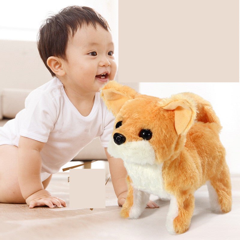 Children's Electric Animal Plush Toys Corgi Teddy Bunny $34.07 Dana Fashion Color: Yellow Toys & Hobbies Overview: 1. It will cry and scream when touched lightly, and shake its little tail when walking. 2. High-quality materials made of high-quality soft