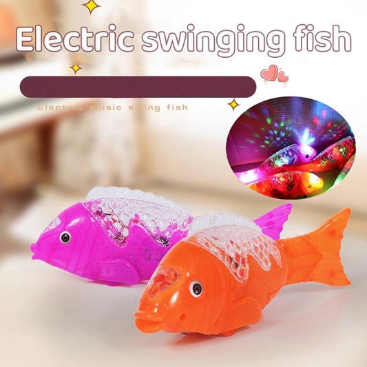 Children's Electric Fish Toy Flash Swing Projection Luminous Music Simulation $11.14 Dana Fashion Color: Orange Toys & Hobbies Product information: Toy material: plastic, plastic Ability training: emotion, vision, intellectual development, crawling, hands