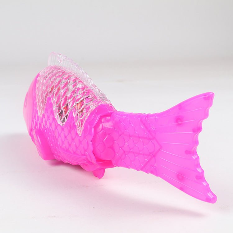 Children's Electric Fish Toy Flash Swing Projection Luminous Music Simulation $11.14 Dana Fashion Color: Orange Toys & Hobbies Product information: Toy material: plastic, plastic Ability training: emotion, vision, intellectual development, crawling, hands
