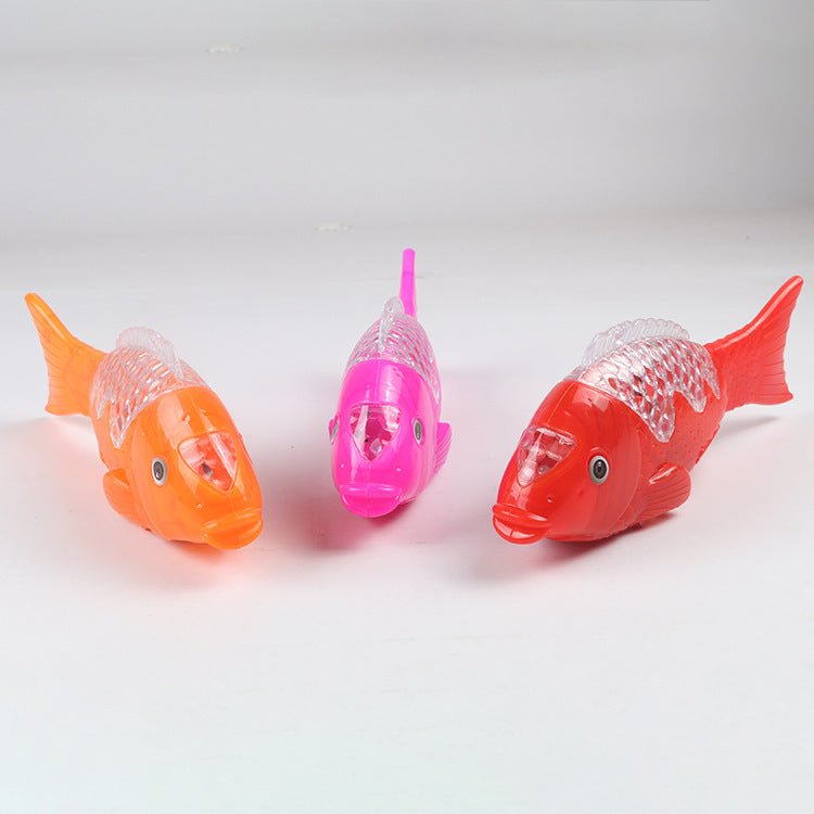 Children's Electric Fish Toy Flash Swing Projection Luminous Music Simulation $11.14 Dana Fashion Color: Orange Toys & Hobbies Product information: Toy material: plastic, plastic Ability training: emotion, vision, intellectual development, crawling, hands