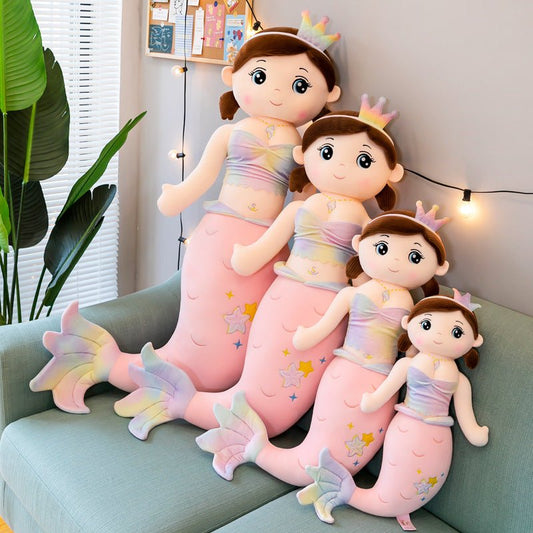 Children's Fashion New Crown Mermaid Plush Toy $61.16 Dana Fashion Color: Photo Color Size: 100cm Toys & Hobbies Product information: Category: Plush doll Modeling category: Animal Animal Classification: Fish Packing method: net bag Filling material: down