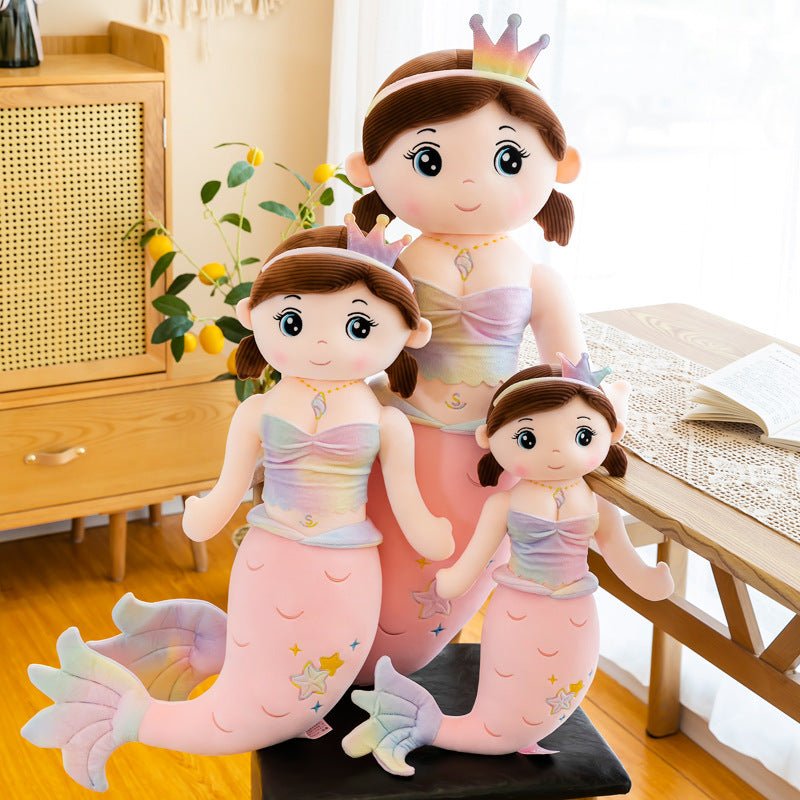 Children's Fashion New Crown Mermaid Plush Toy $61.16 Dana Fashion Color: Photo Color Size: 100cm Toys & Hobbies Product information: Category: Plush doll Modeling category: Animal Animal Classification: Fish Packing method: net bag Filling material: down