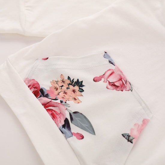 Children's hood printing suit $25.50 Dana Fashion Color: White Size: 100cm Baby Clothing Applicable gender: female Style: European and American Suit type: pants suit Suitable age: newborns (0~1 years old, 80cm and below) Sleeve length: long sleeve Whether