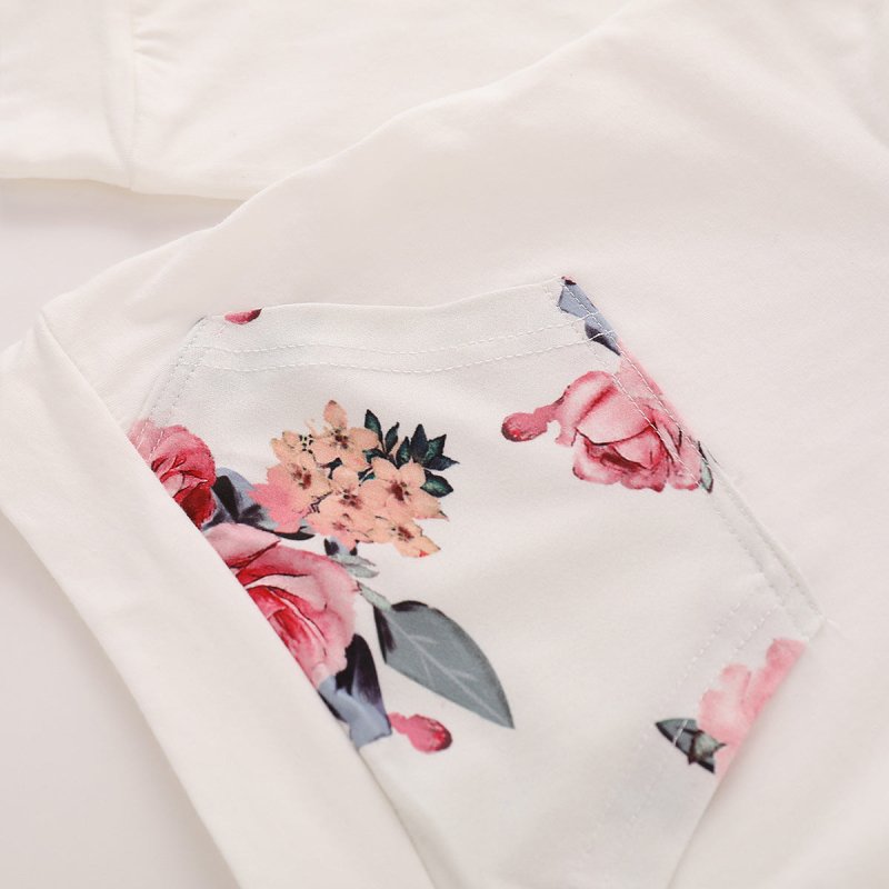 Children's hood printing suit $25.50 Dana Fashion Color: White Size: 100cm Baby Clothing Applicable gender: female Style: European and American Suit type: pants suit Suitable age: newborns (0~1 years old, 80cm and below) Sleeve length: long sleeve Whether