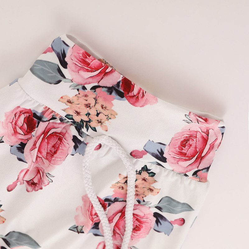 Children's hood printing suit $25.50 Dana Fashion Color: White Size: 100cm Baby Clothing Applicable gender: female Style: European and American Suit type: pants suit Suitable age: newborns (0~1 years old, 80cm and below) Sleeve length: long sleeve Whether