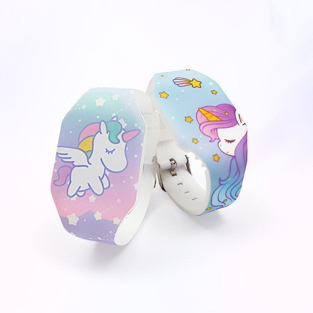 Children's Iuminous Watch LED Cartoon Glowing Toy Watch $45.52 Dana Fashion Color: Unicorn Blue A Toys & Hobbies Applicable age: 3 years old, 6 years old, 7 years old, 8 years old, 9 years old, 10 years old, 11 years old, 12 years old Origin: Asia Pacific