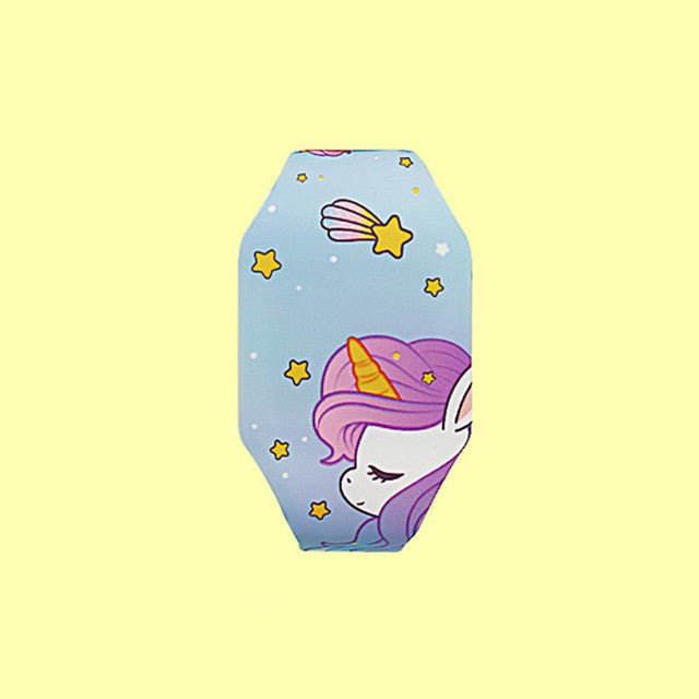 Children's Iuminous Watch LED Cartoon Glowing Toy Watch $45.52 Dana Fashion Color: Unicorn Blue A Toys & Hobbies Applicable age: 3 years old, 6 years old, 7 years old, 8 years old, 9 years old, 10 years old, 11 years old, 12 years old Origin: Asia Pacific