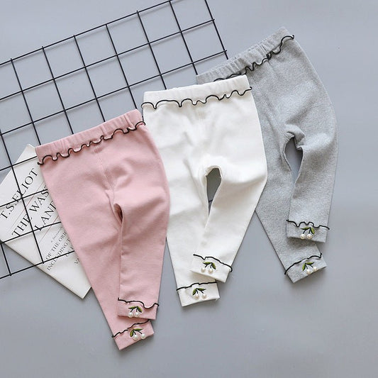 Children's leggings $19.01 Dana Fashion Color: Gray Size: 100cm Baby Clothing Applicable gender: female Style: Korean Suitable age: infants and children (1~3 years old, 80~100cm) Suitable season: spring, autumn, spring and autumn Style: basic Length: trou