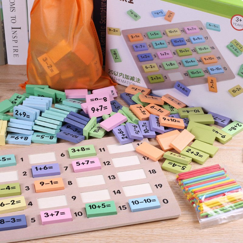 Children's mathematics teaching aids $28.55 Dana Fashion Style: With Arithmeticstick Toys & Hobbies Packing: Color box Finish material: water - based environmental protection paint Classification of wood: Pine Wood number of blocks:100-200 tablets