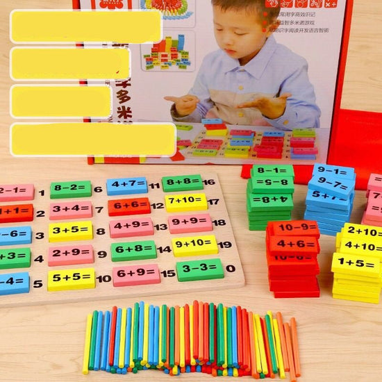 Children's mathematics teaching aids $28.55 Dana Fashion Style: Red with Arithmetic stick Toys & Hobbies Packing: Color box Finish material: water - based environmental protection paint Classification of wood: Pine Wood number of blocks:100-200 tablets