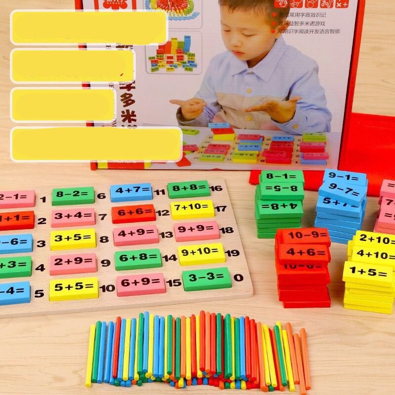 Children's mathematics teaching aids $28.55 Dana Fashion Style: Red with Arithmetic stick Toys & Hobbies Packing: Color box Finish material: water - based environmental protection paint Classification of wood: Pine Wood number of blocks:100-200 tablets