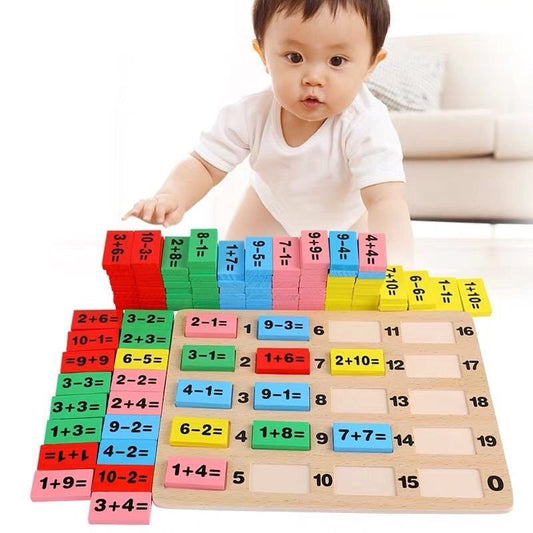 Children's mathematics teaching aids $26.85 Dana Fashion Style: Macaron Toys & Hobbies Packing: Color box Finish material: water - based environmental protection paint Classification of wood: Pine Wood number of blocks:100-200 tablets