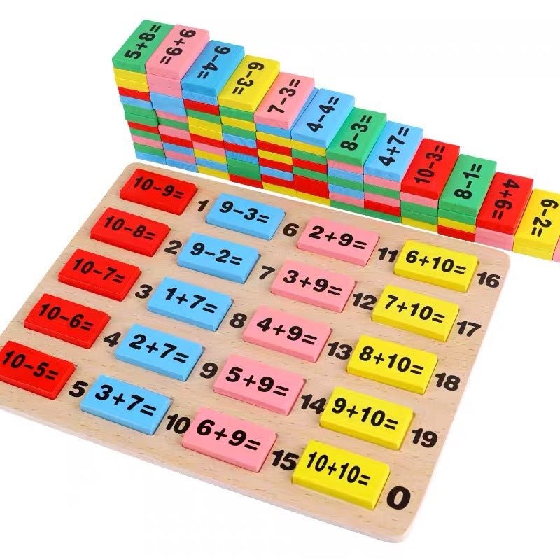 Children's mathematics teaching aids $26.51 Dana Fashion Style: Red Toys & Hobbies Packing: Color box Finish material: water - based environmental protection paint Classification of wood: Pine Wood number of blocks:100-200 tablets