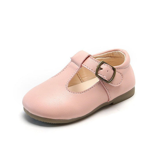 Children's pea shoes versatile single shoes baby shoes $24.89 Dana Fashion Color: Pink Size: 15 Baby & Mother Origin: Taizhou, Zhejiang Upper material: artificial Pu Applicable age: Children's clothing (1-3 years old), children's clothing (4-6 years old)
